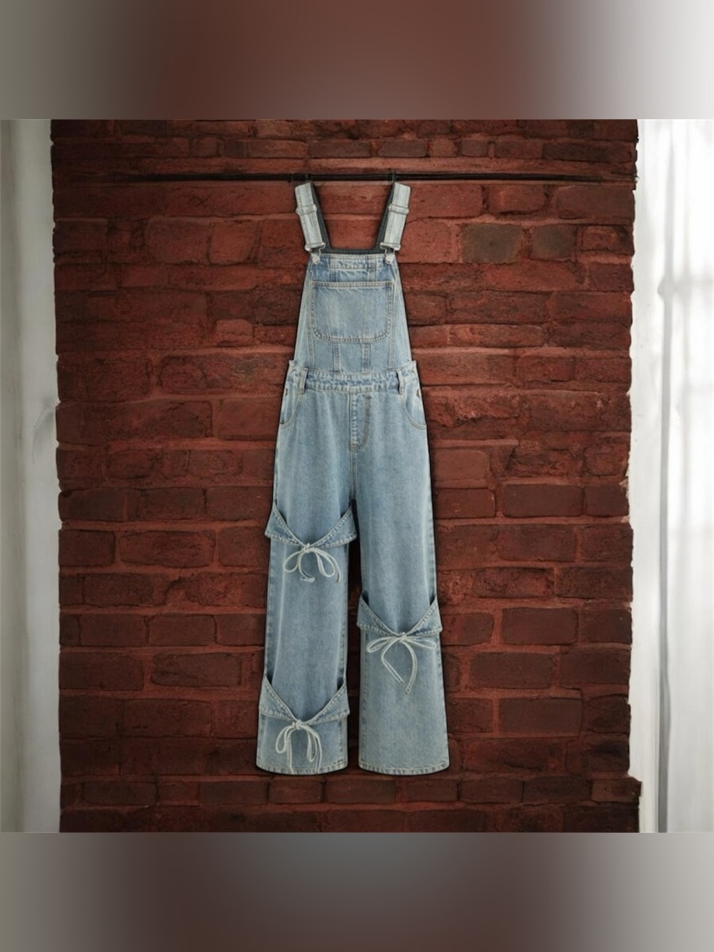 Bow-Knot Denim Overalls